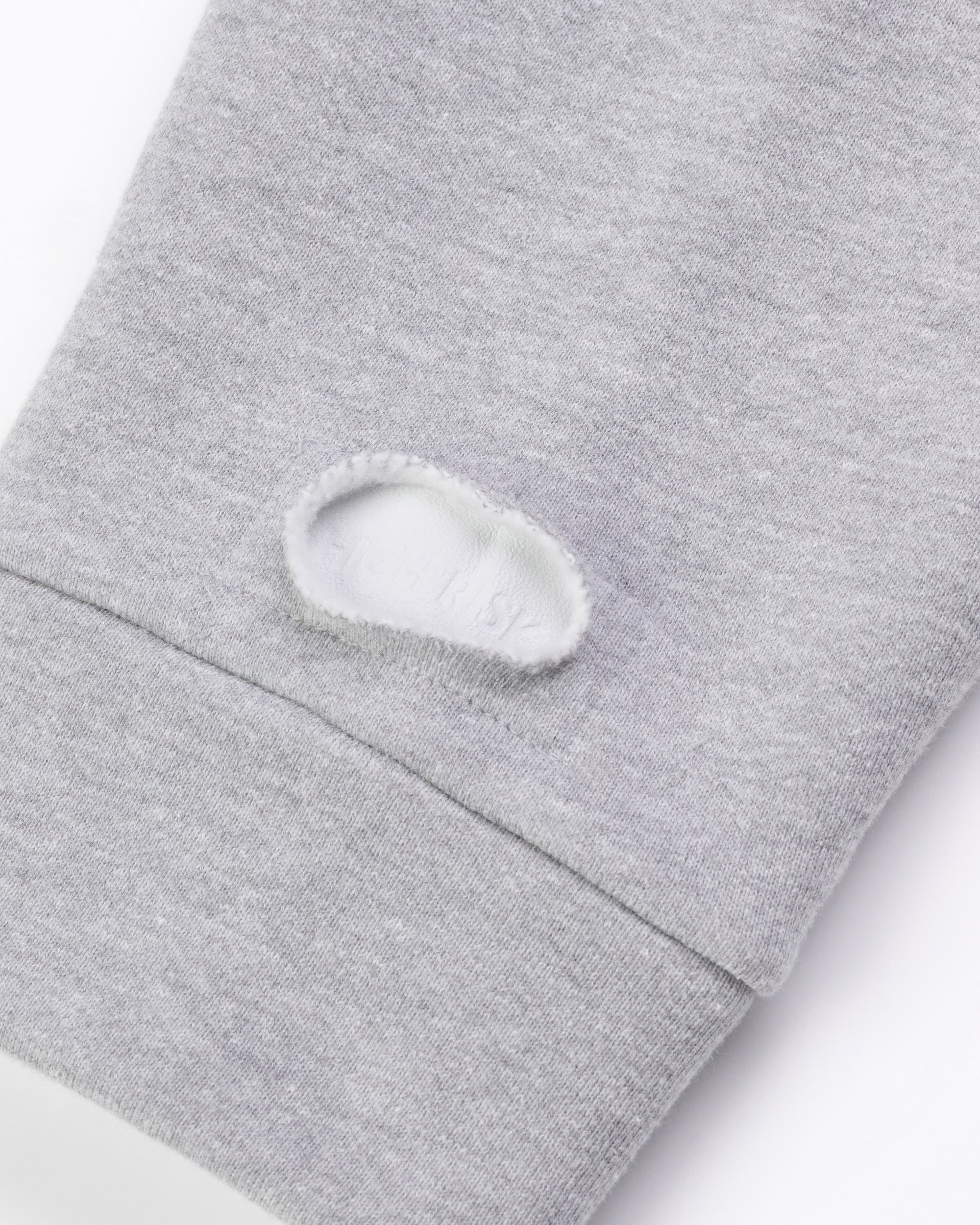 HIGH RISK SLIM FIT ZIPPER HOODIE - HEATHER GREY