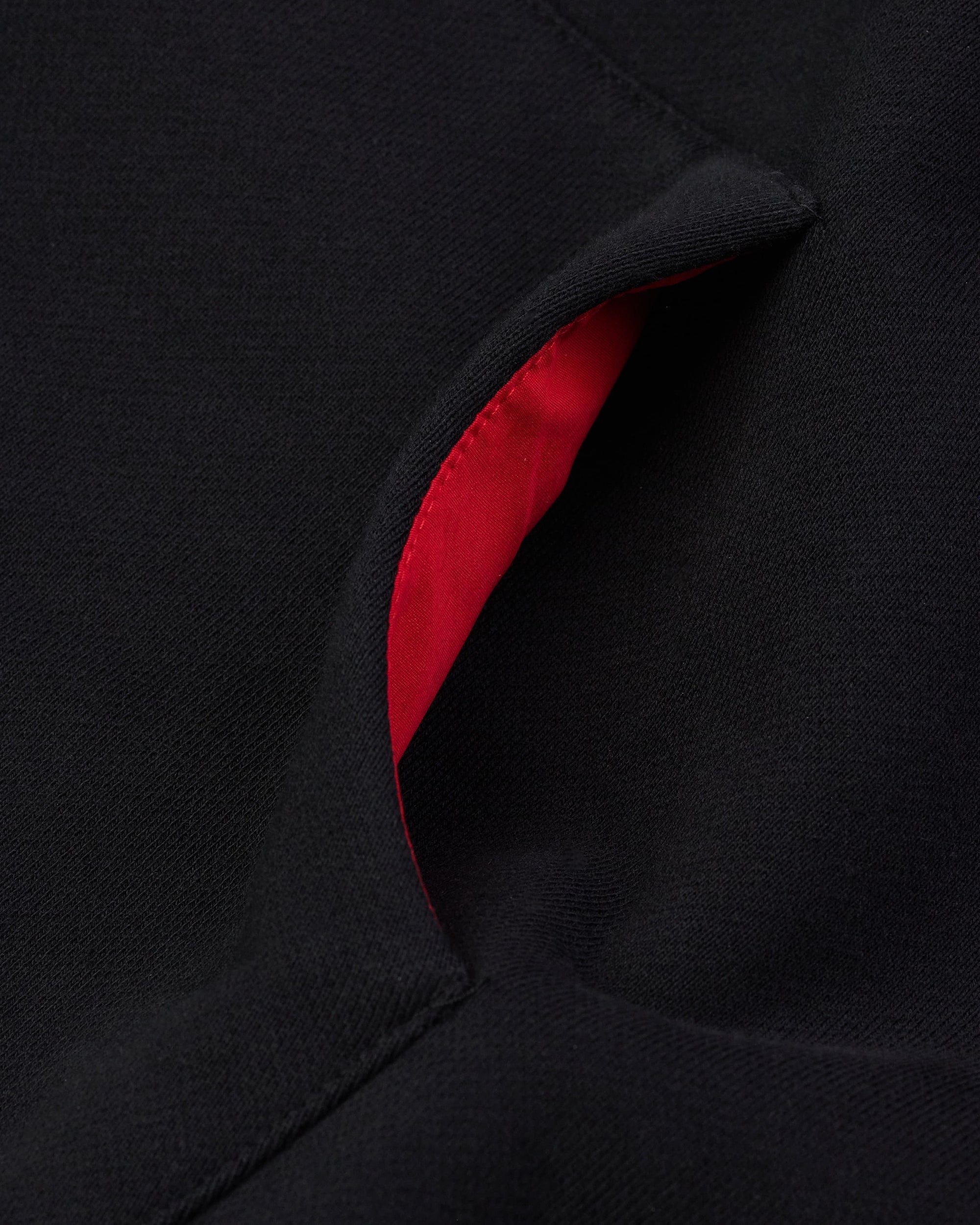 HIGH RISK SLIM FIT ZIPPER HOODIE - BLACK
