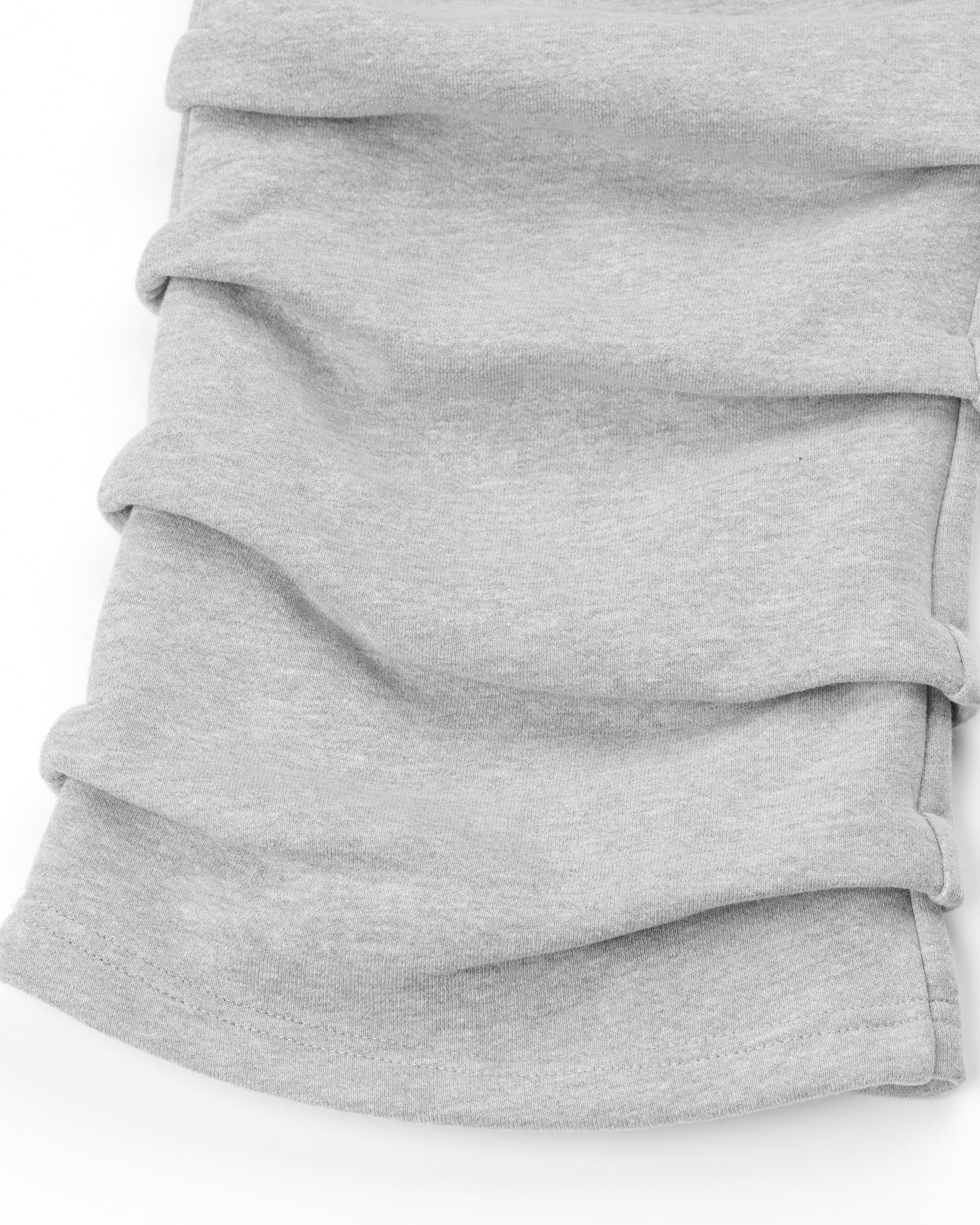 HIGH RISK STACKED SWEATPANTS - HEATHER GREY