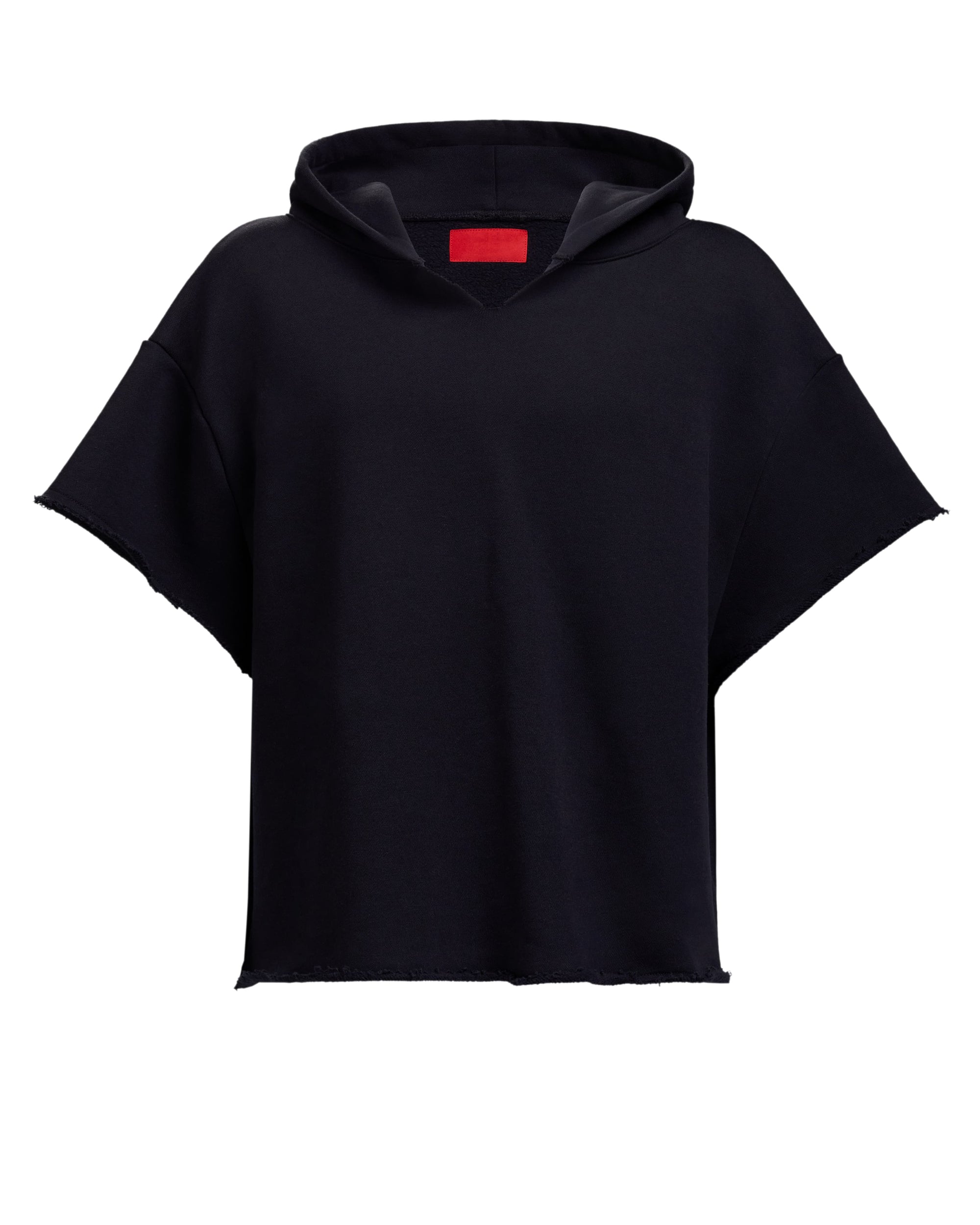 HIGH RISK CUT OFF HOODIE - BLACK