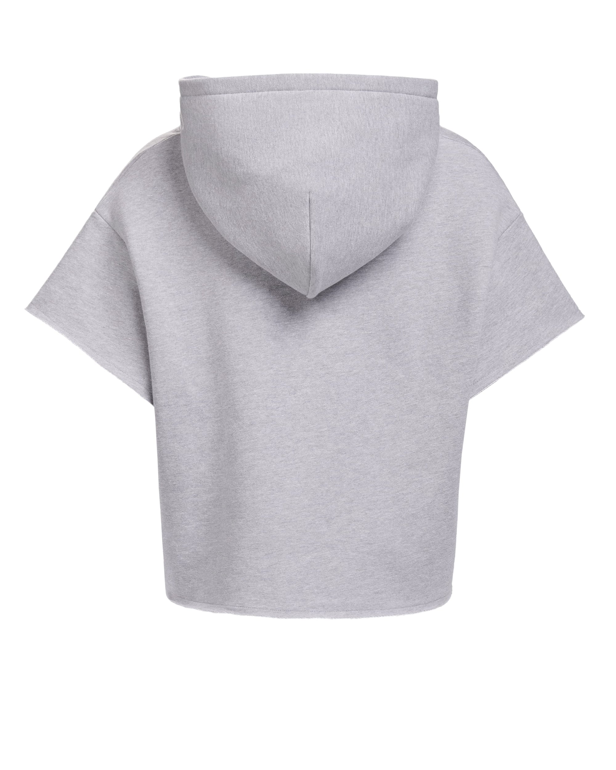HIGH RISK CUT OFF HOODIE - HEATHER GREY