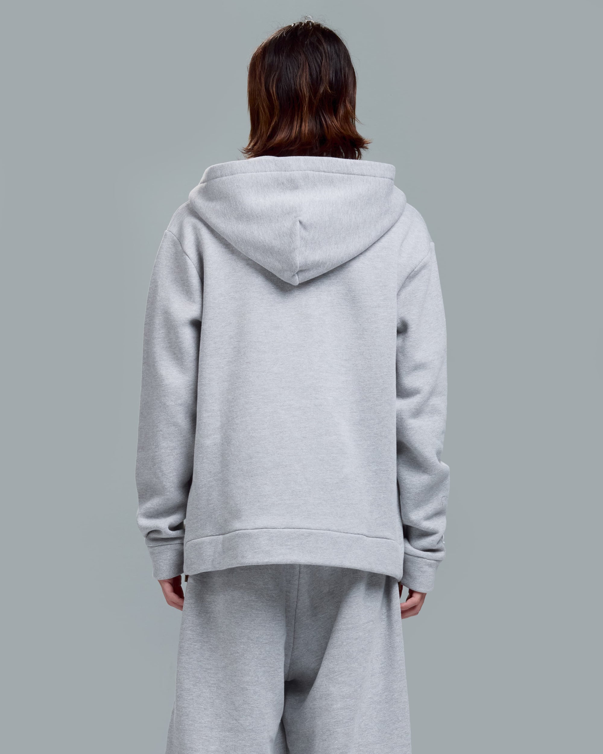 HIGH RISK SLIM FIT ZIPPER HOODIE - HEATHER GREY