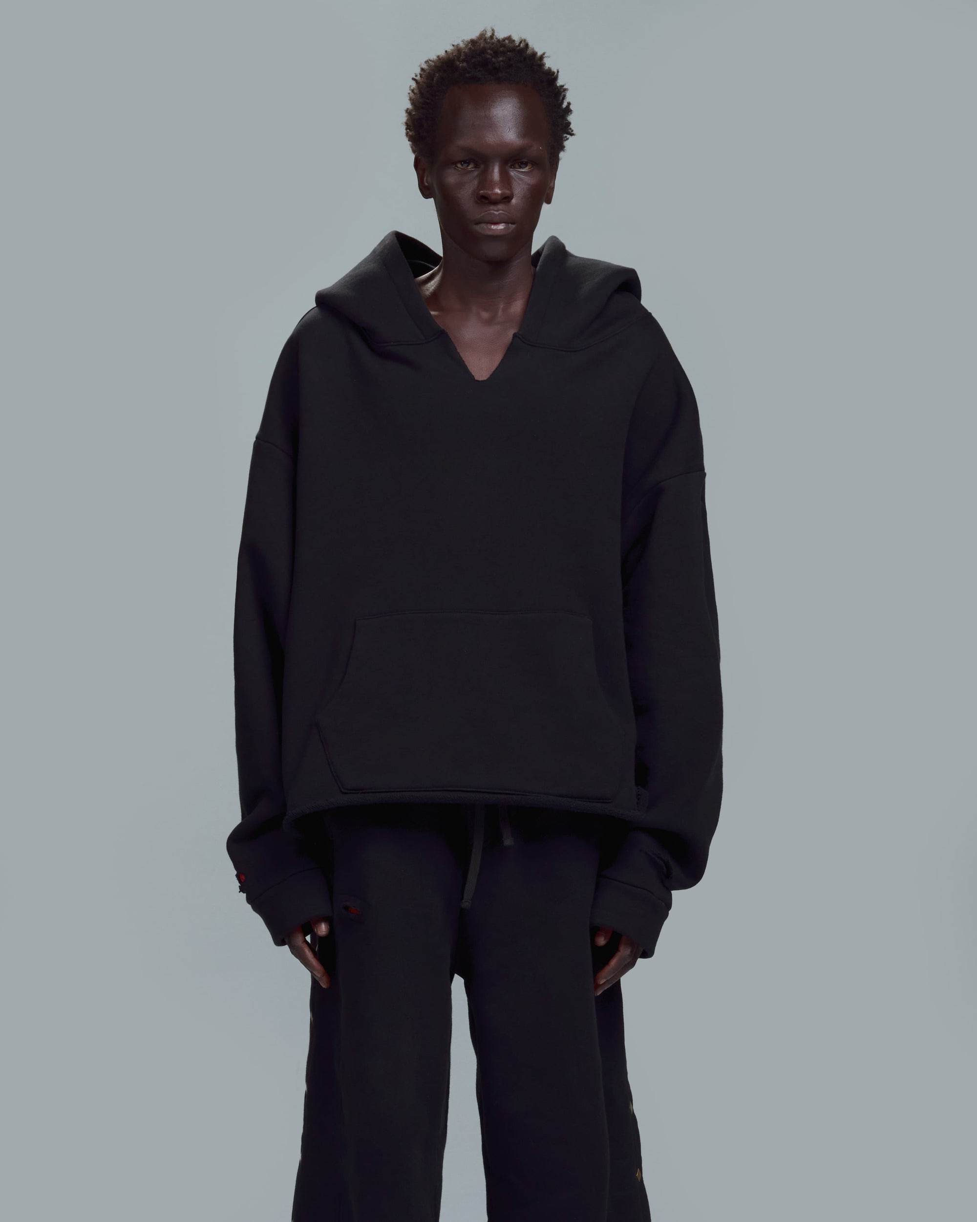 HIGH RISK OVERSIZED HOODIE - BLACK