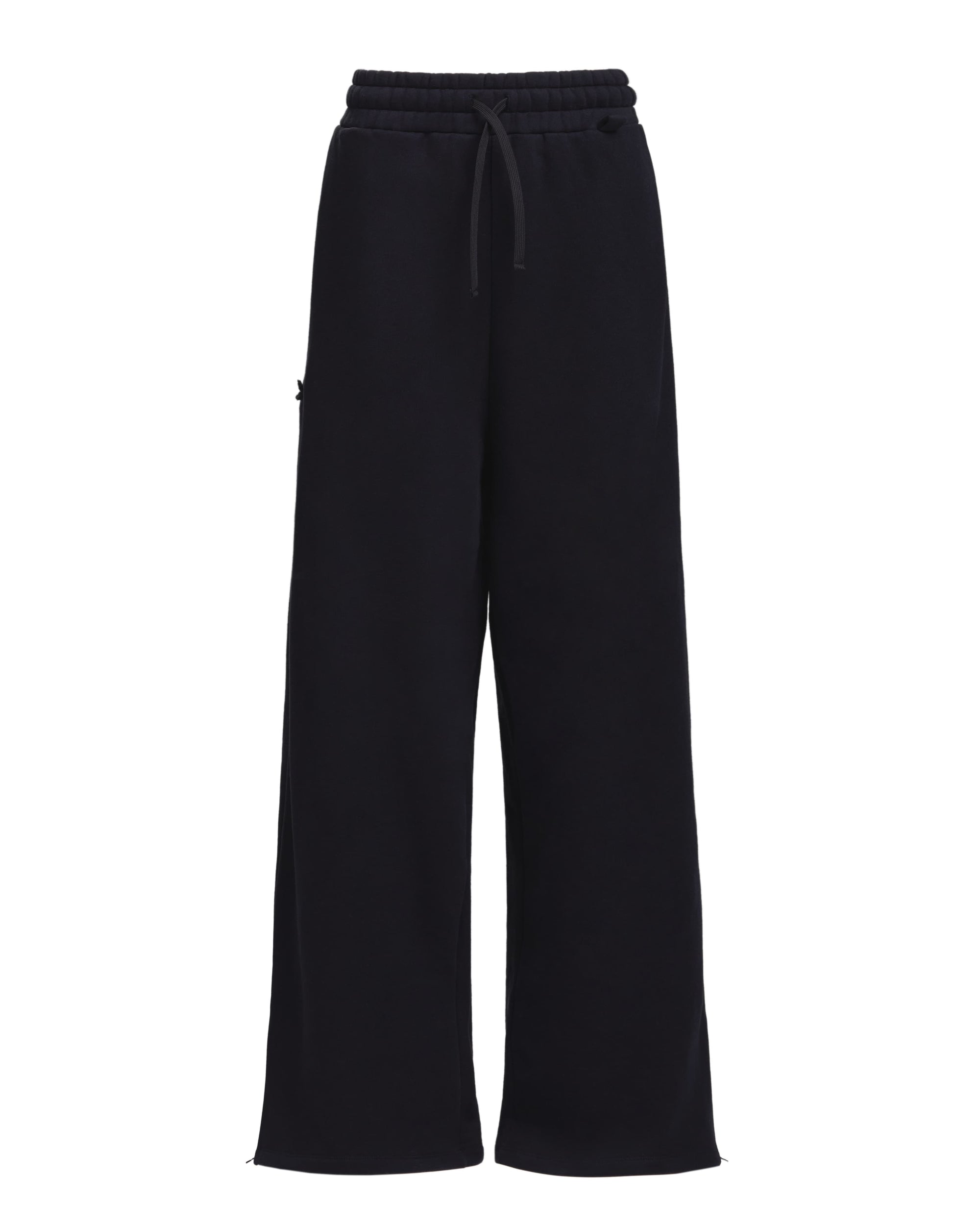HIGH RISK ZIPPER SWEATPANTS - BLACK