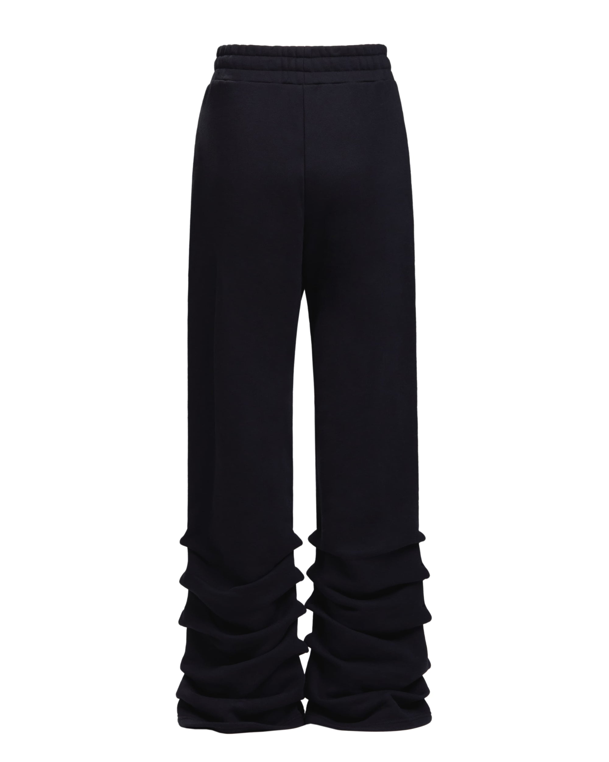 HIGH RISK STACKED SWEATPANTS - BLACK