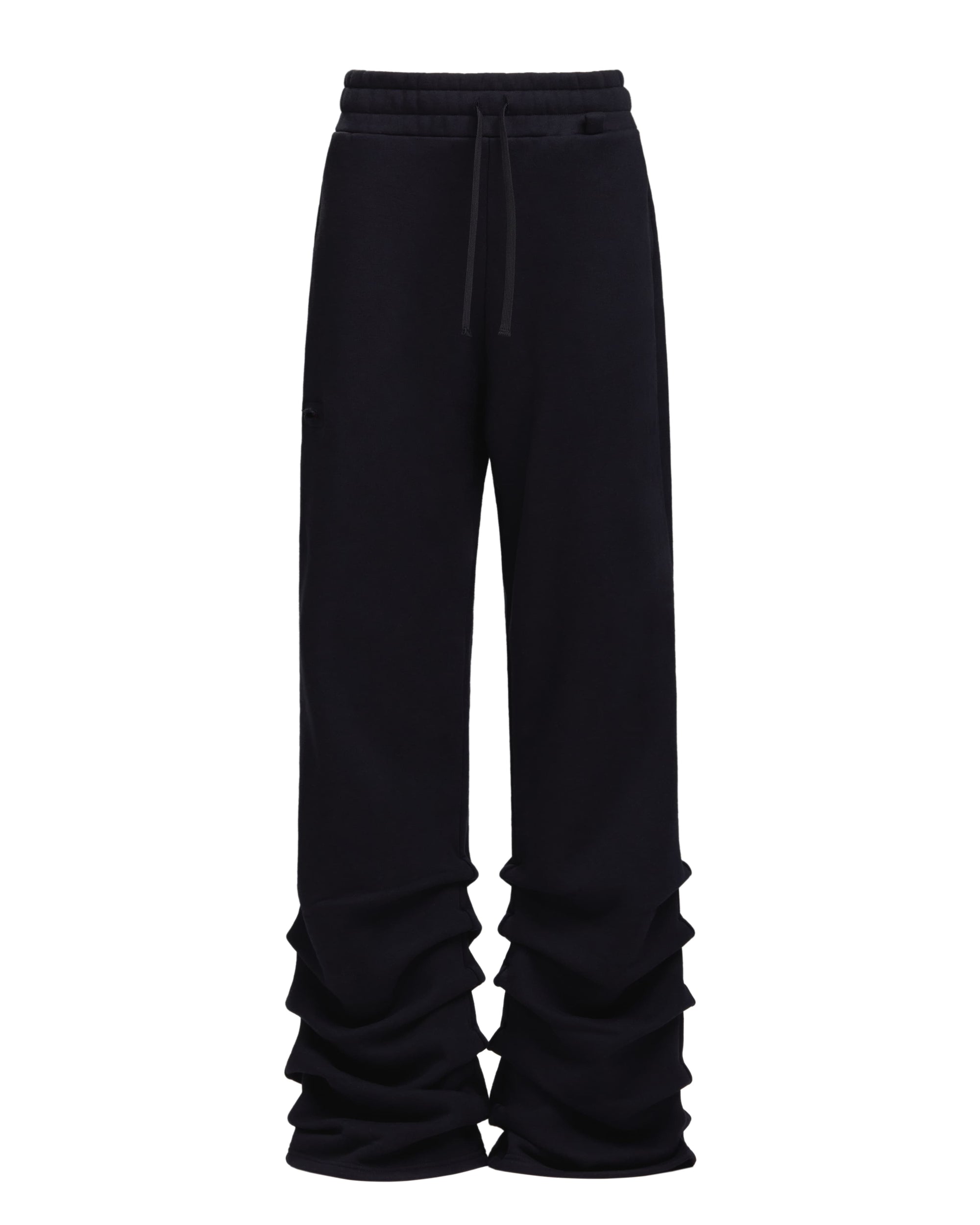HIGH RISK STACKED SWEATPANTS - BLACK