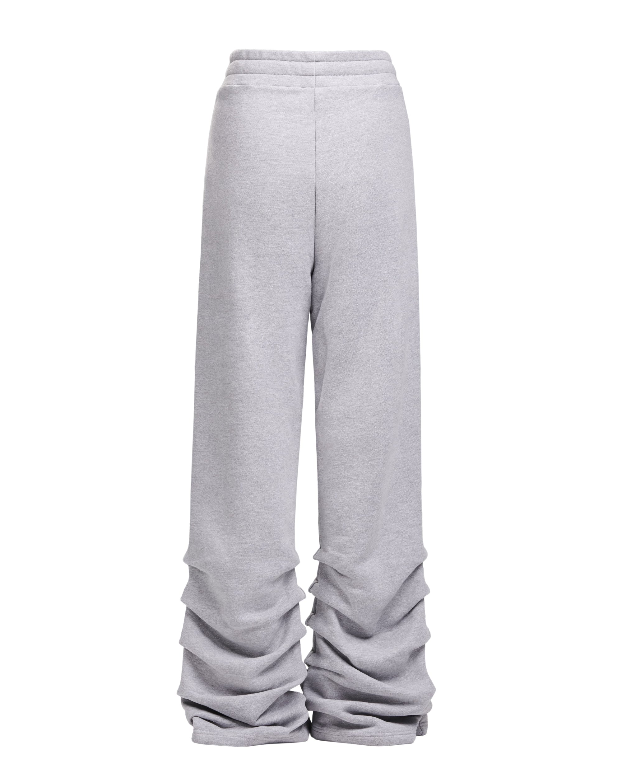 HIGH RISK STACKED SWEATPANTS - HEATHER GREY