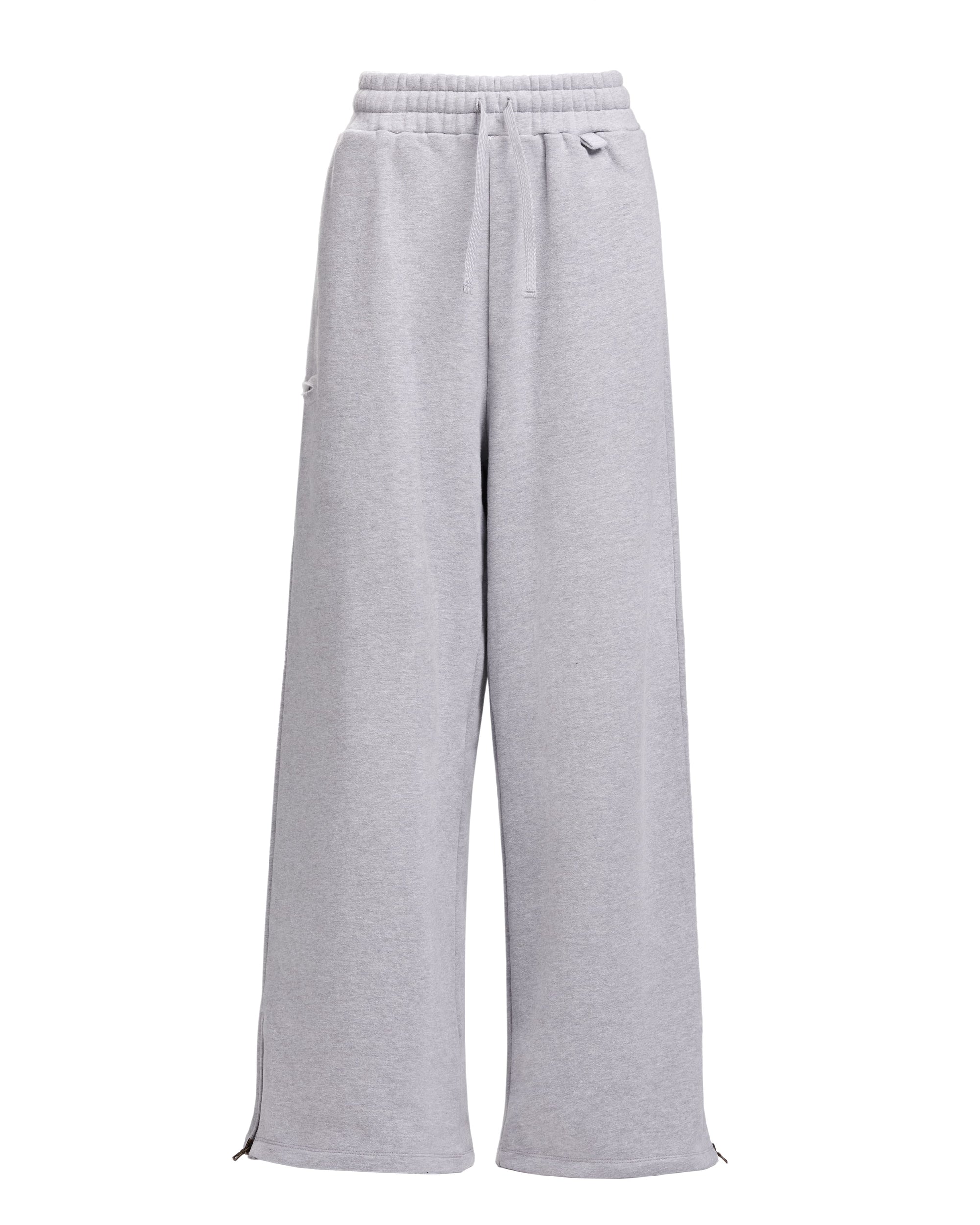 HIGH RISK ZIPPER SWEATPANTS - HEATHER GREY