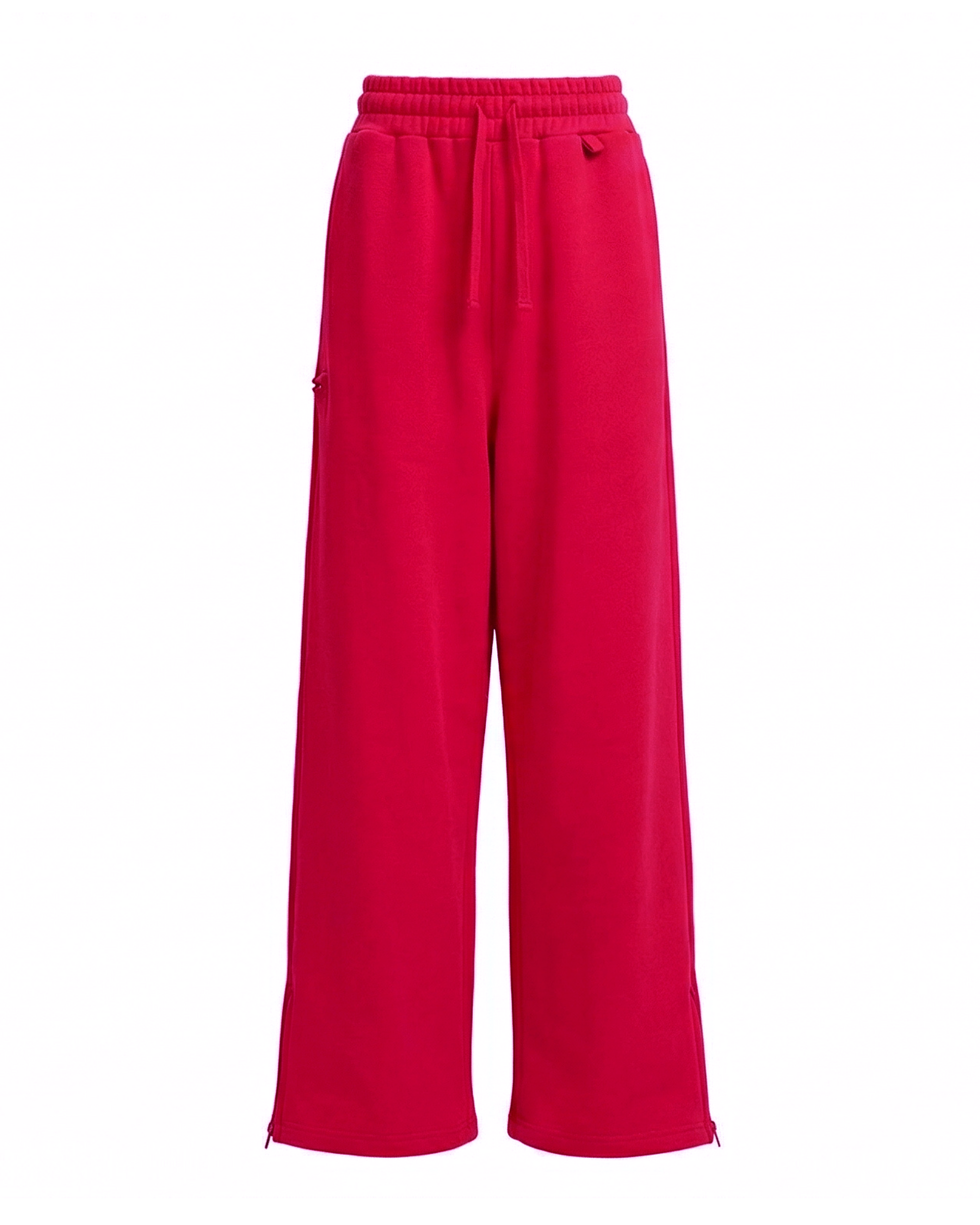 HIGH RISK ZIPPER SWEATPANTS - RED