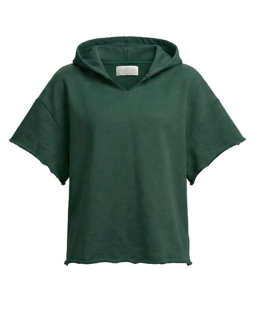 CUT OFF HOODIE - GREEN