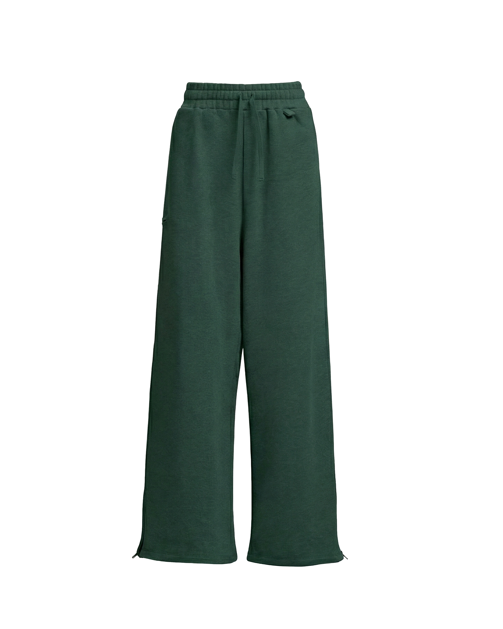 ZIPPER SWEATPANTS - GREEN