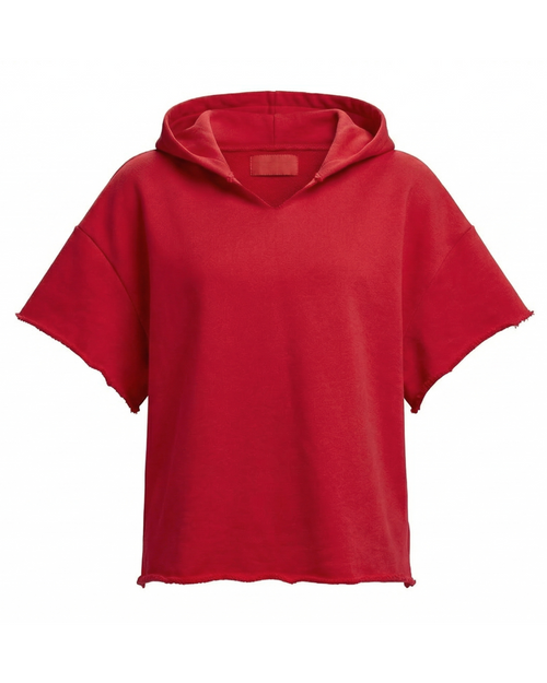 HIGH RISK CUT OFF HOODIE - RED