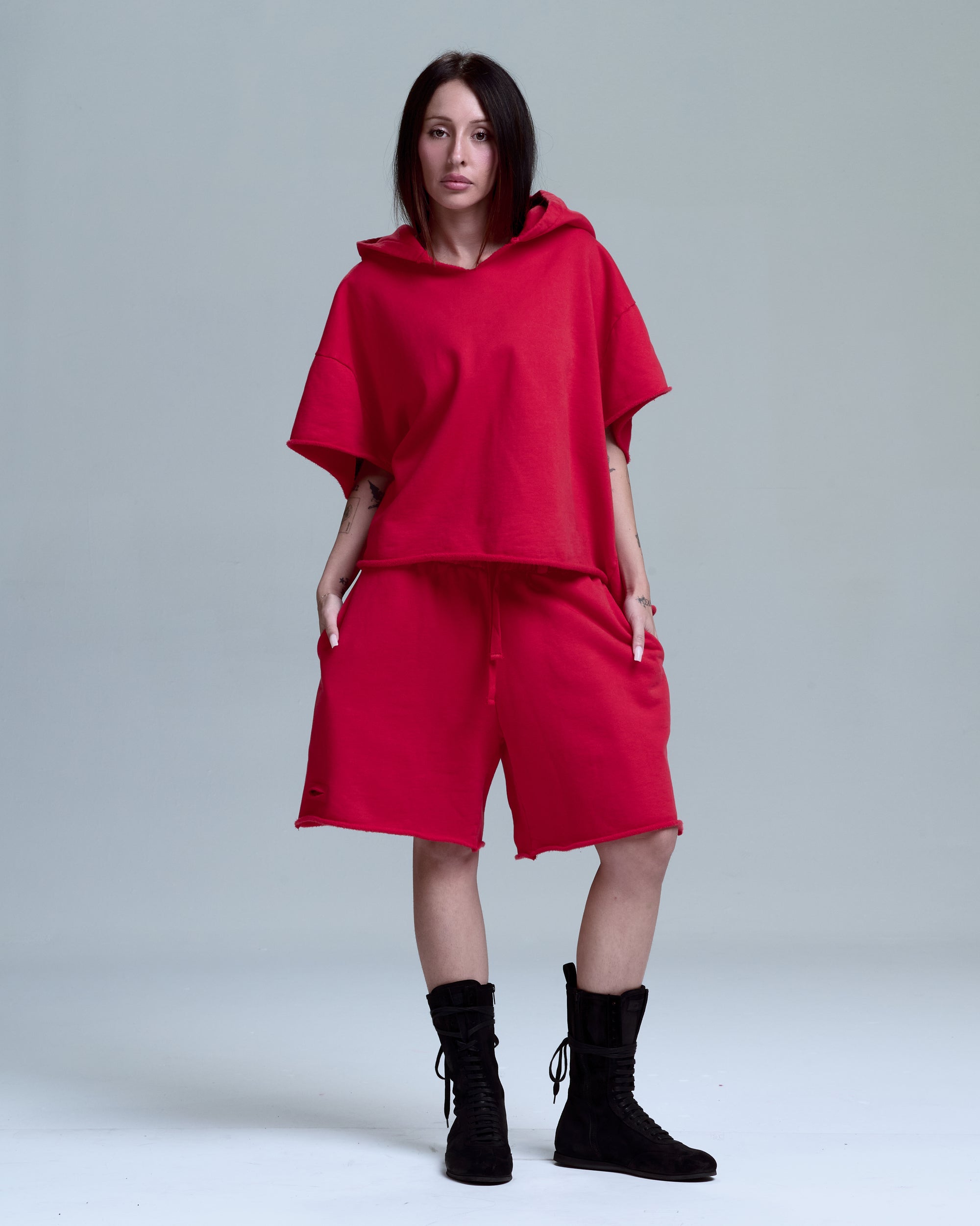 HIGH RISK SWEAT SHORT - RED