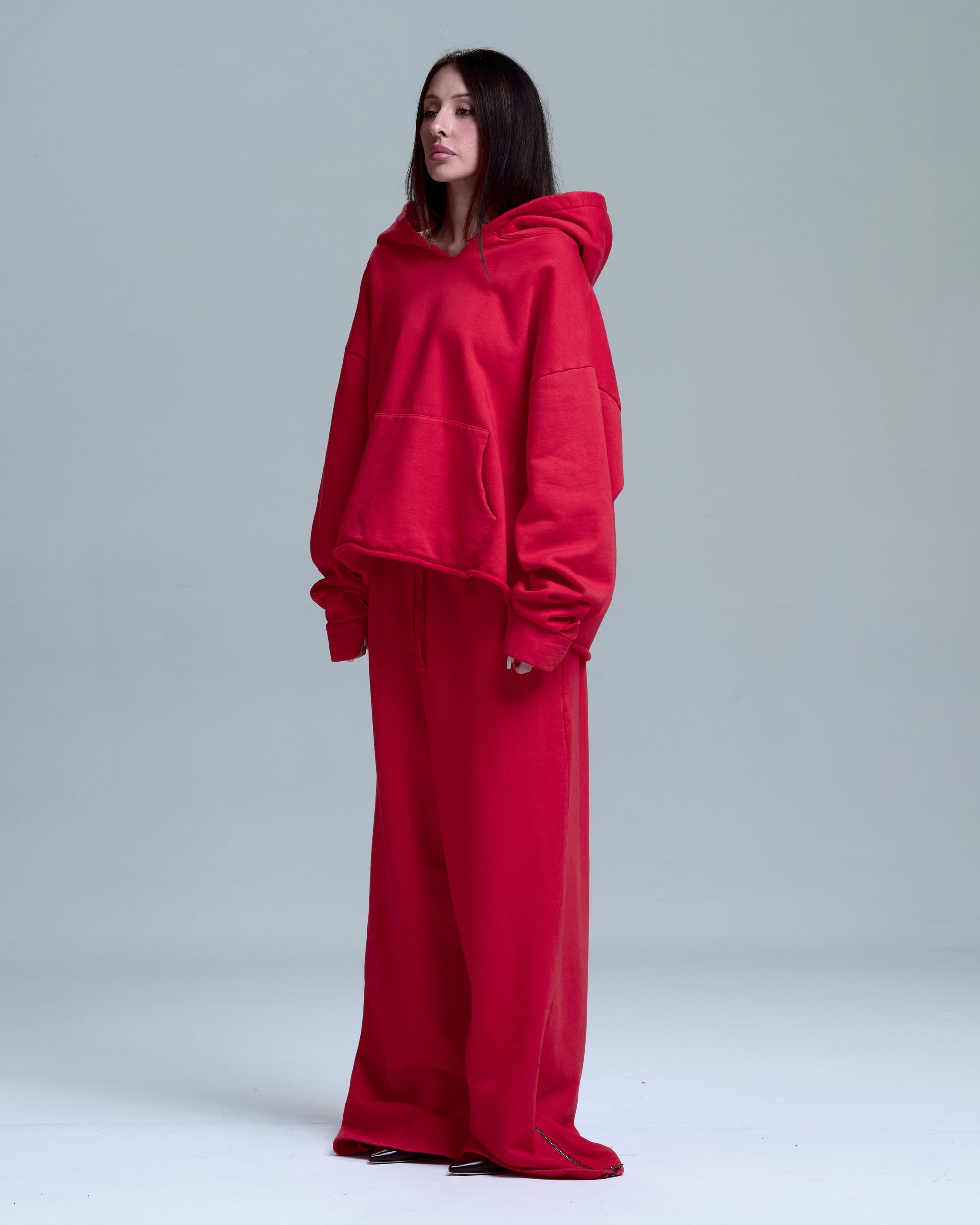 HIGH RISK OVERSIZED HOODIE -RED