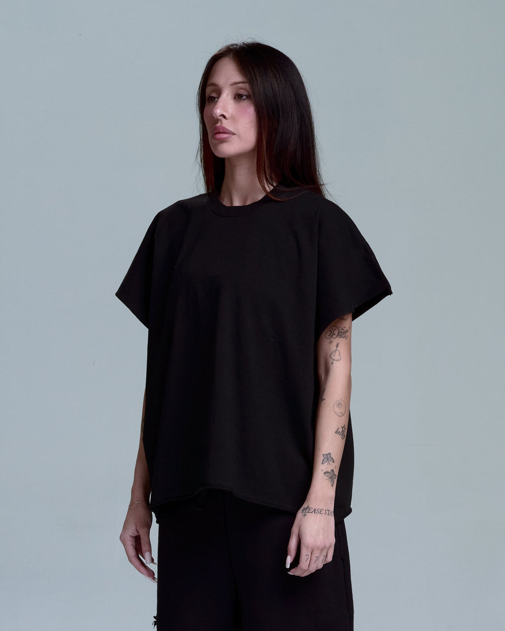 HIGH RISK ZIPPER SWEATPANTS - BLACK