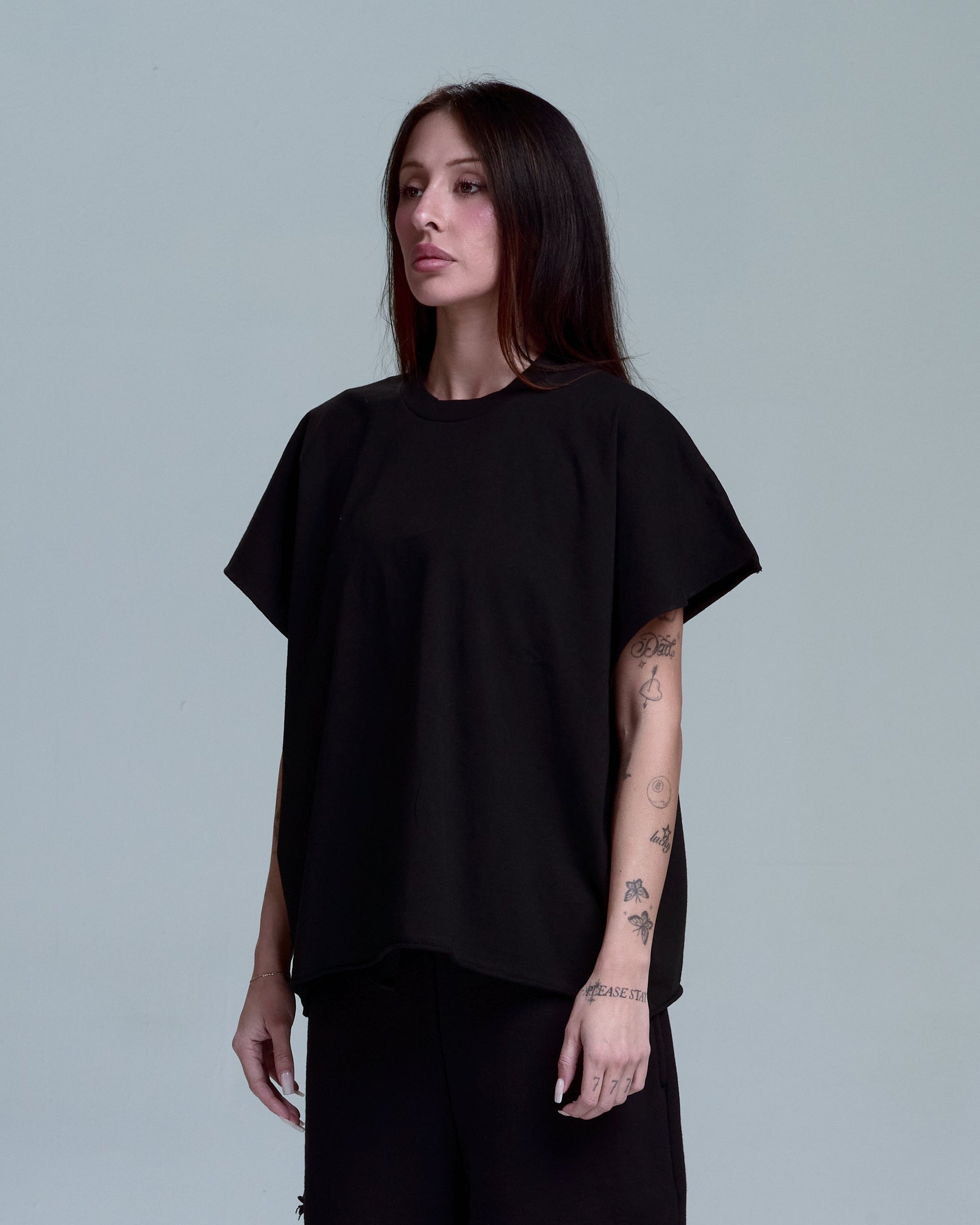 HIGH RISK ZIPPER SWEATPANTS - BLACK