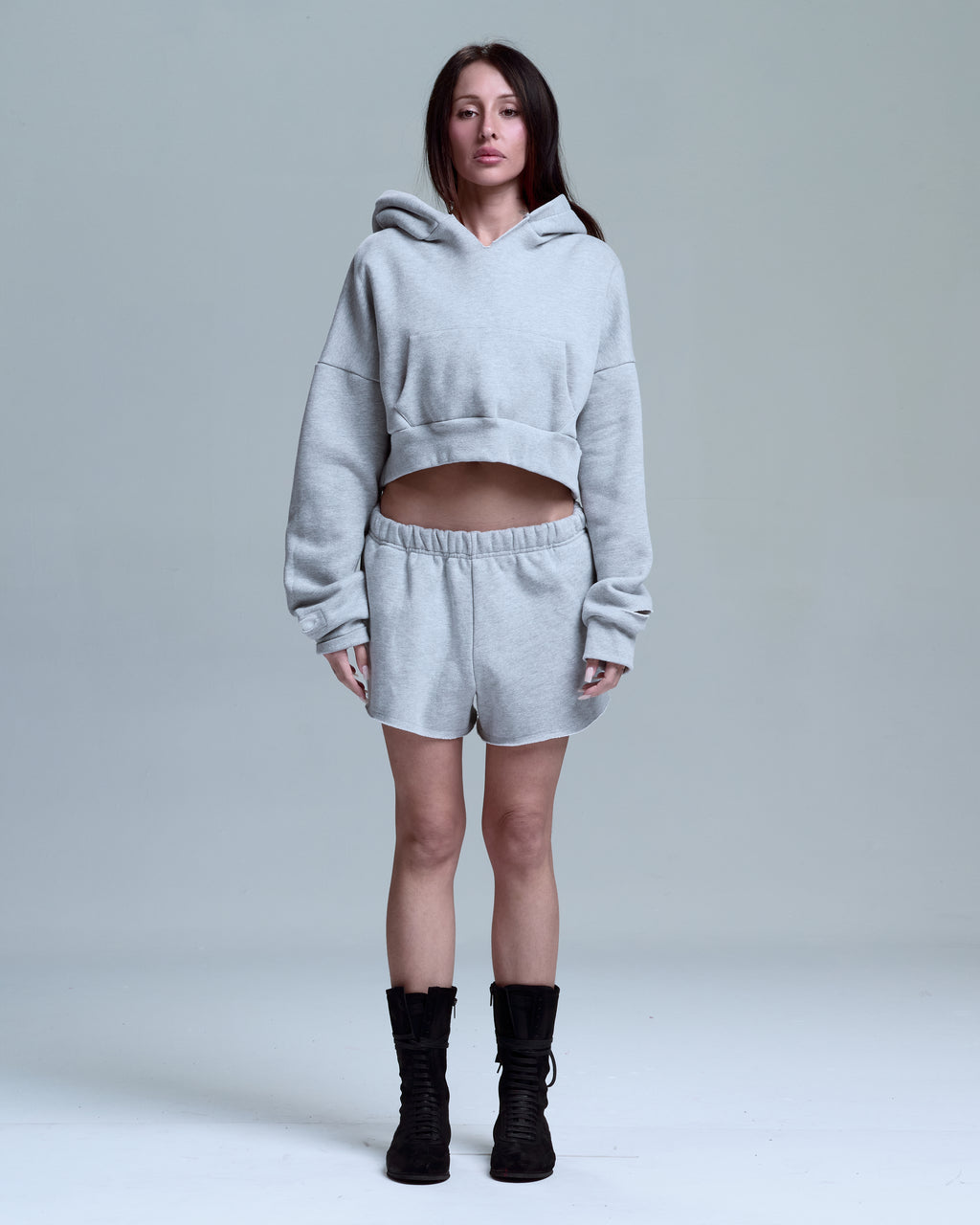 WOMENS GREY SHORT SHORTS