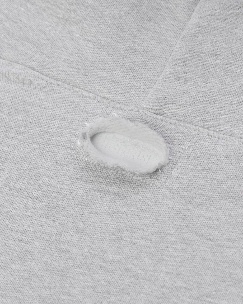 HIGH RISK CUT OFF HOODIE - HEATHER GREY