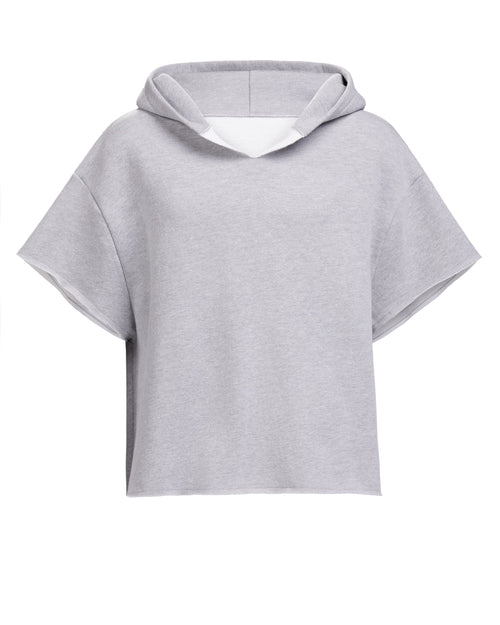 HIGH RISK CUT OFF HOODIE - HEATHER GREY