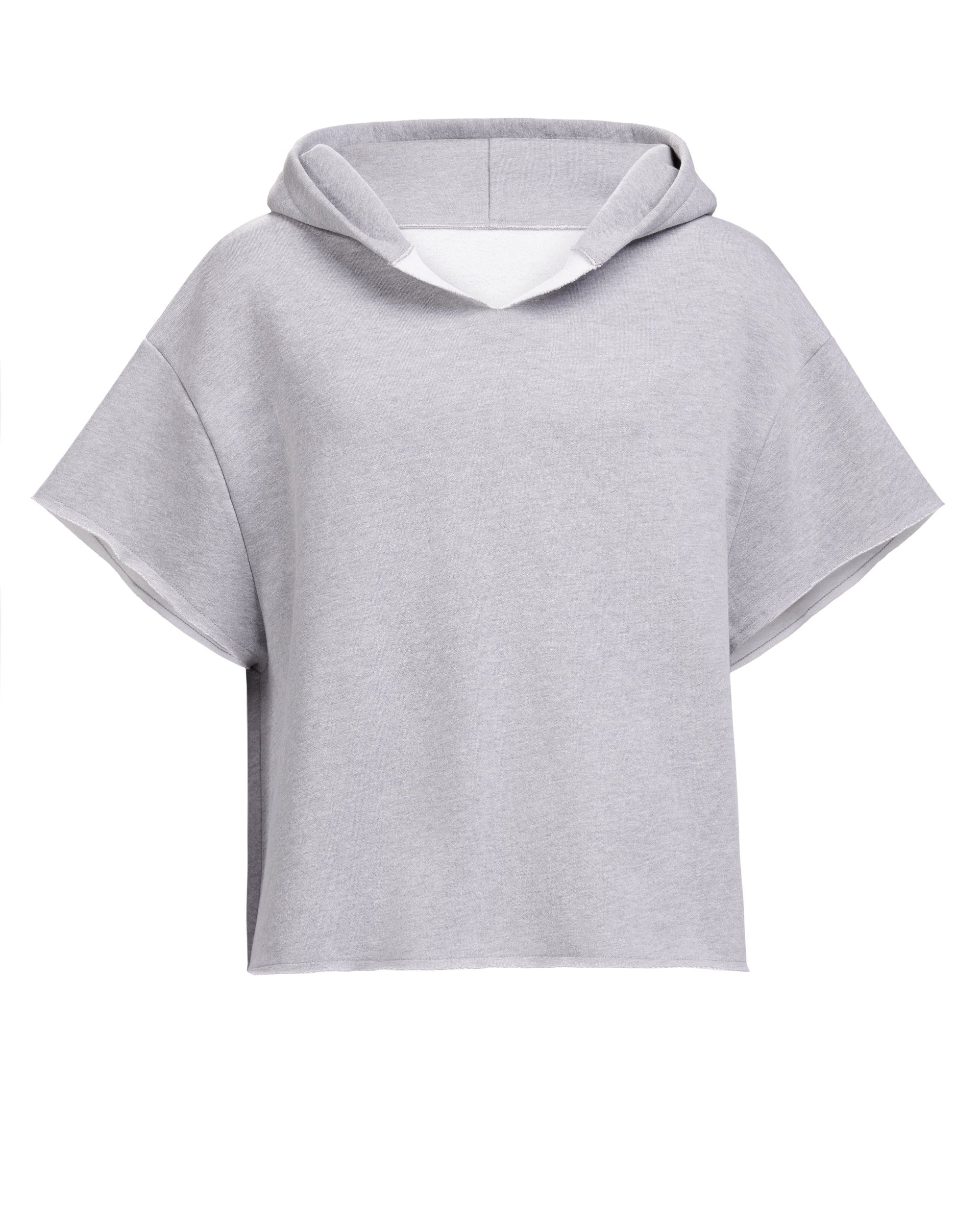 HIGH RISK CUT OFF HOODIE -HEATHER GREY