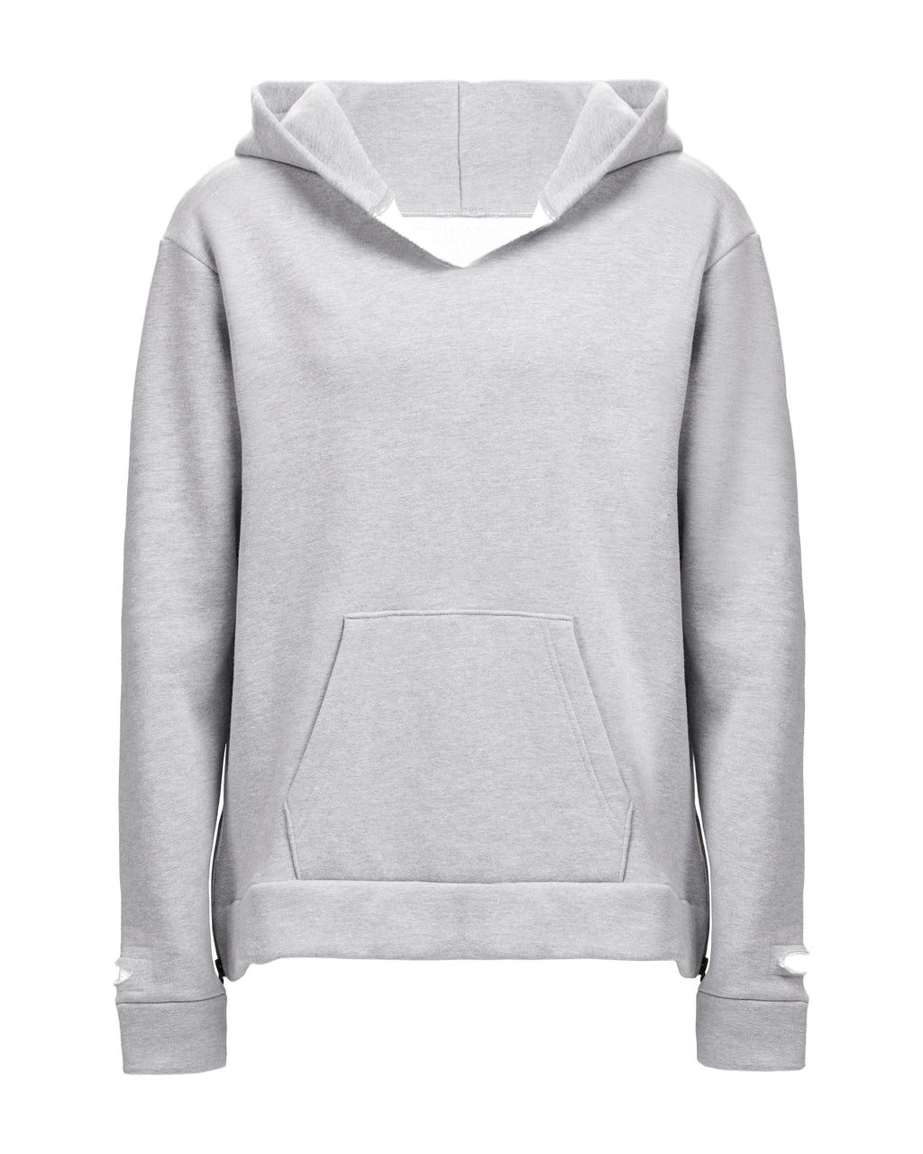 HIGH RISK SLIM FIT ZIPPER HOODIE - HEATHER GREY