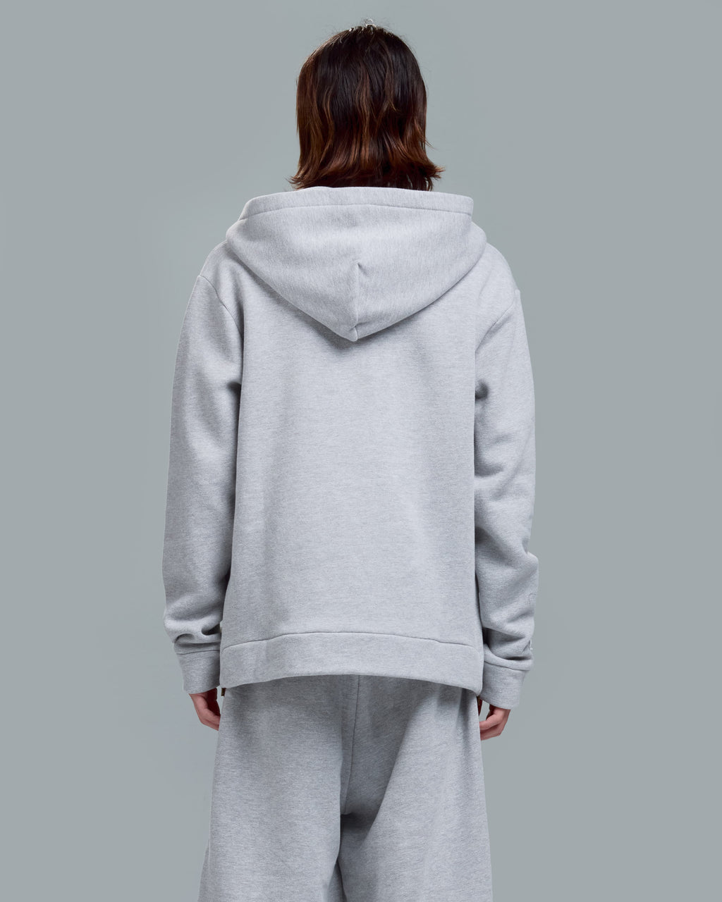 HIGH RISK SLIM FIT ZIPPER HOODIE - HEATHER GREY