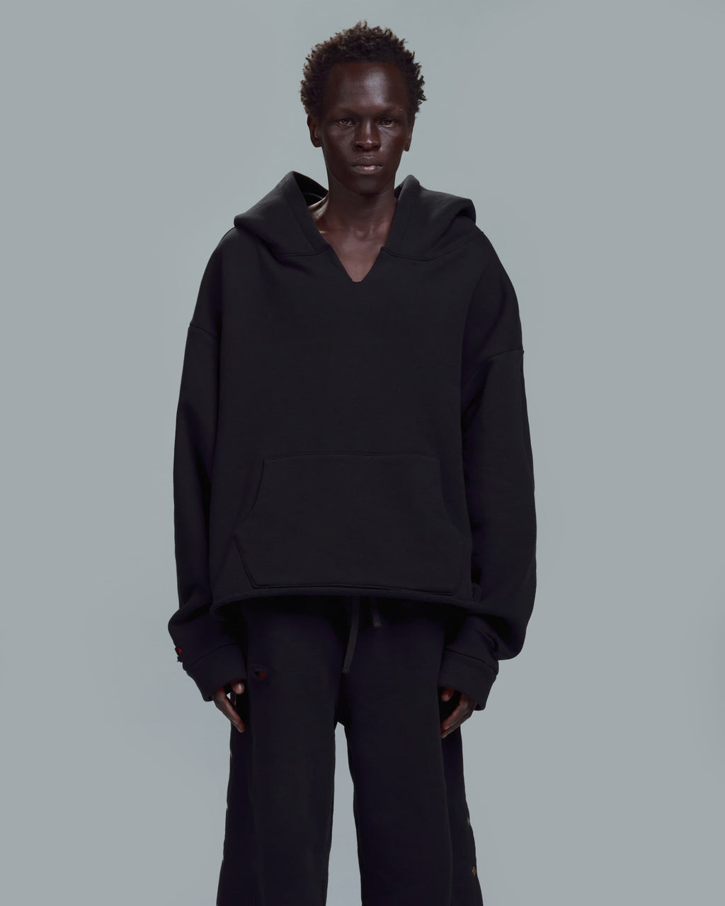 HIGH RISK OVERSIZED HOODIE - BLACK