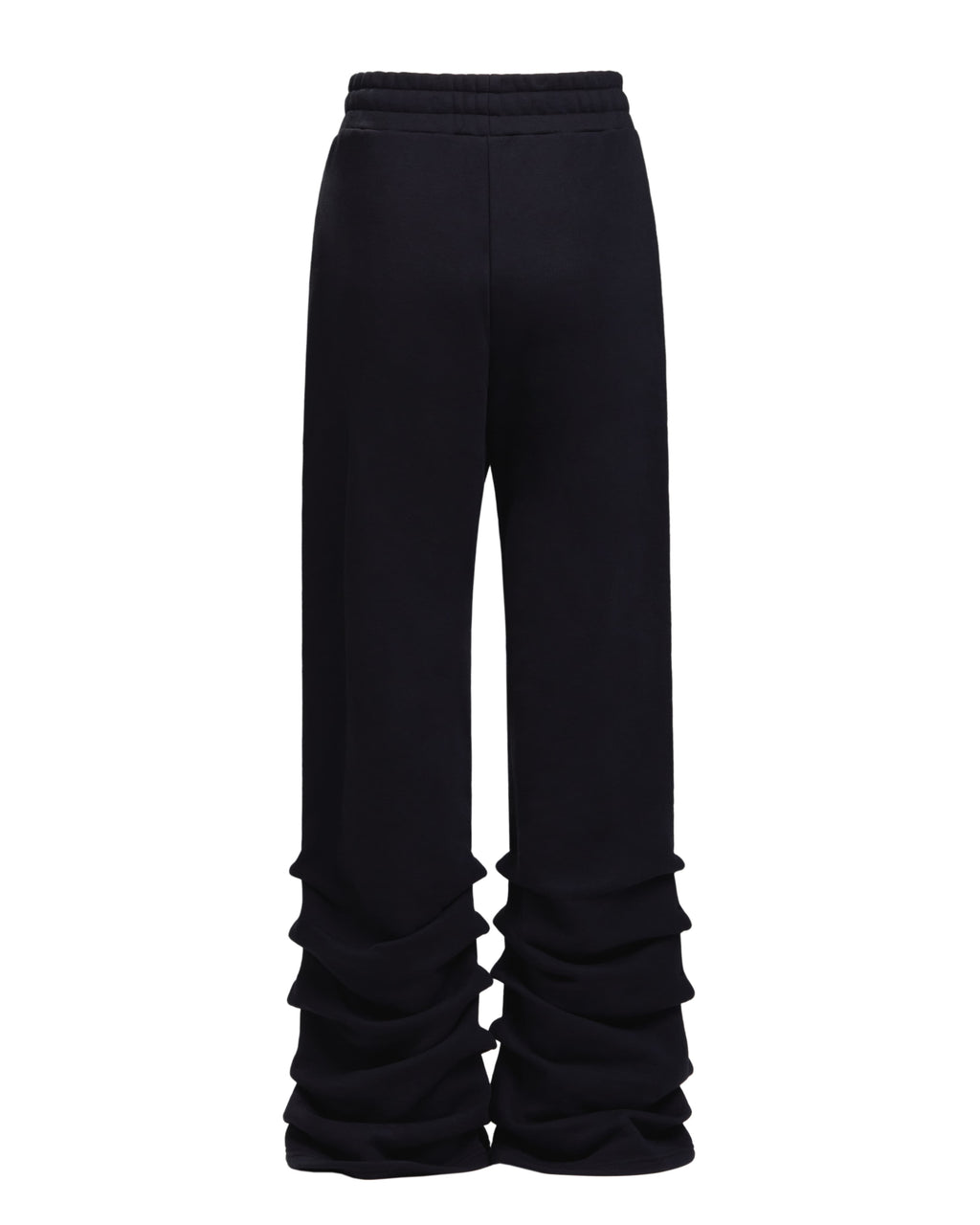 HIGH RISK STACKED SWEATPANTS - BLACK