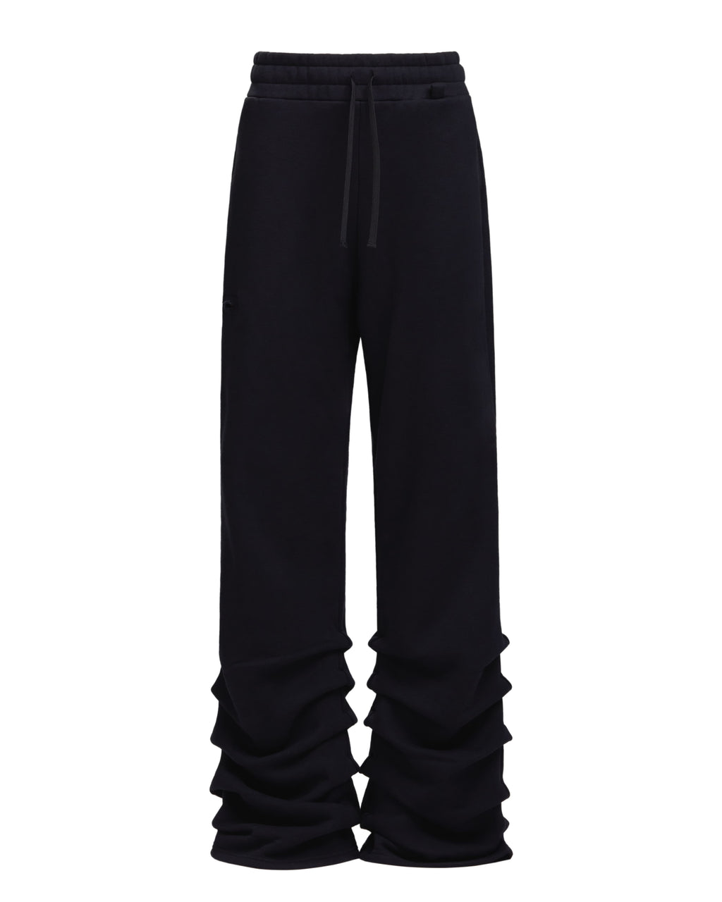 HIGH RISK STACKED SWEATPANTS - BLACK