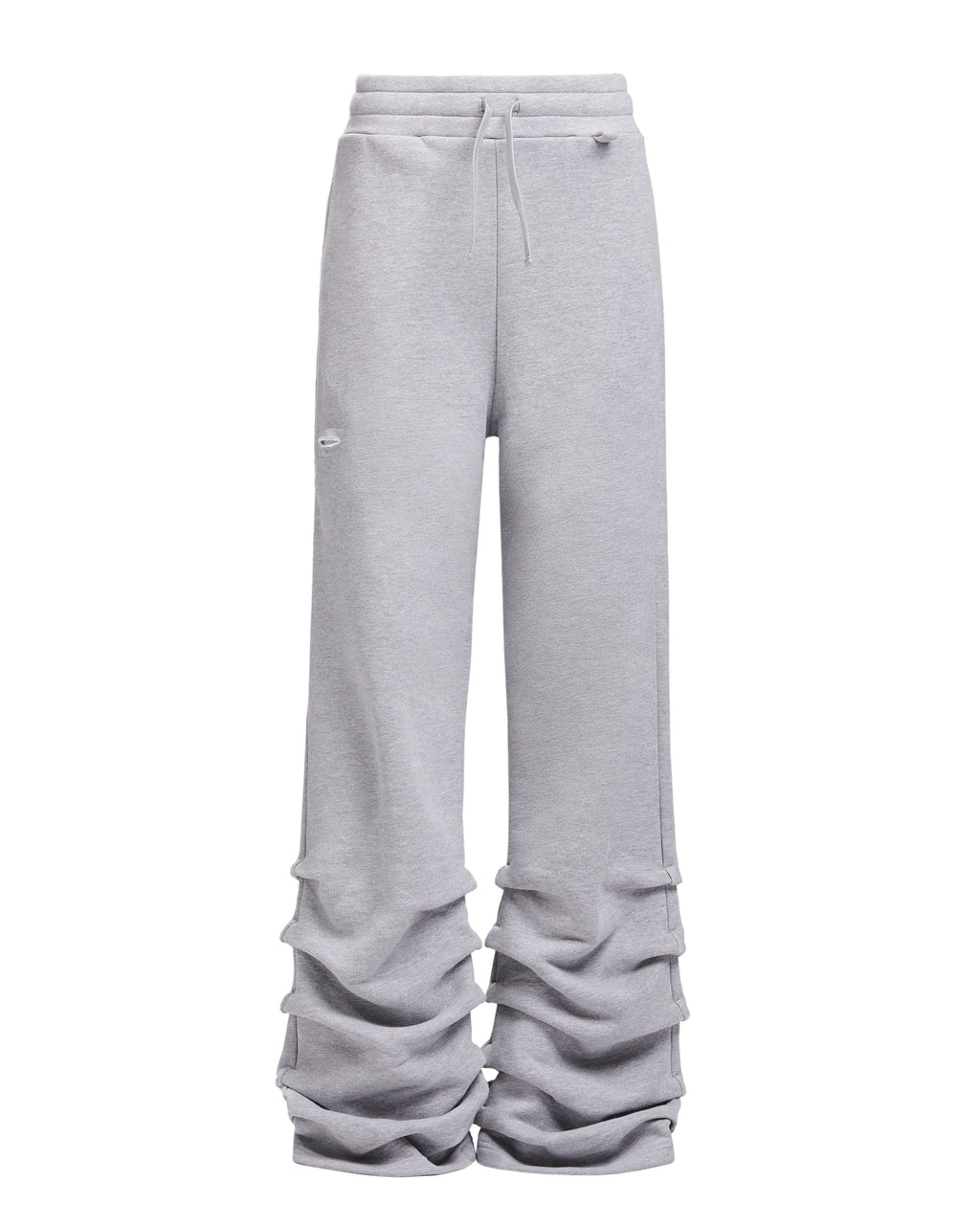 HIGH RISK STACKED SWEATPANTS - HEATHER GREY