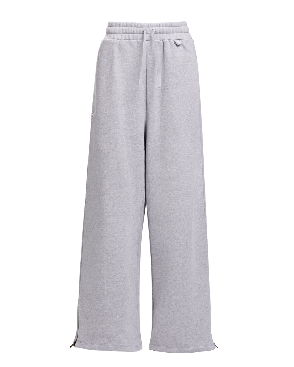 HIGH RISK ZIPPER SWEATPANTS - HEATHER GREY